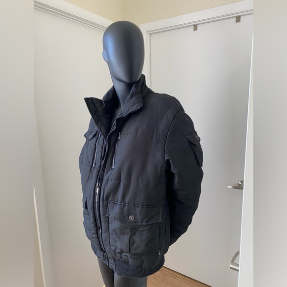 Black Bomber Winter Jacket - Picture 2 of 7